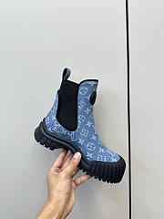 Fortok Louis Vuitton Chelsea Boot Monogram Blue - 5