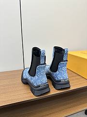 Fortok Louis Vuitton Chelsea Boot Monogram Blue - 2