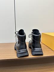 Fortok Louis Vuitton Ruby Flat Ranger Boots Black - 5