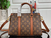 Fortok Louis Vuitton Soufflot BB Monogram Canvas Bag Brown M44816 35x23x14cm   - 2