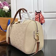 Fortok Louis Vuitton Empreinte Calfskin Speedy Bandouliere 25 Creme Caramel  - 5