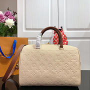 Fortok Louis Vuitton Empreinte Calfskin Speedy Bandouliere 25 Creme Caramel  - 3