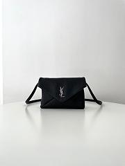 Fortok Saint Laurent Cassandre Envelope Messenger Bag Black 801490 23x16.5x6cm - 1