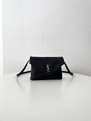 Fortok Saint Laurent Cassandre Envelope Messenger Bag Black 801490 23x16.5x6cm - 3