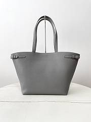 Fortok Celine Cabas Anais Cuir Grain Calfskin Tote Bag Grey 116853 54×29.5×15cm - 3