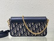 Fortok Dior 30 Montaigne Avenue East-West Double-Strap Chain Bag Blue & Beige 22x10x6cm - 4