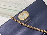 Fortok Dior 30 Montaigne Avenue East-West Double-Strap Chain Bag Blue & Beige 22x10x6cm - 2