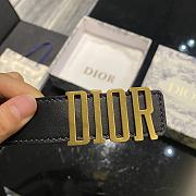 Fortok Dior Saddle Leather Belt Gold Buckle - 6