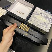 Fortok Dior Saddle Leather Belt Gold Buckle - 5