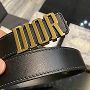 Fortok Dior Saddle Leather Belt Gold Buckle - 2