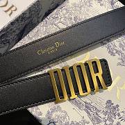 Fortok Dior Saddle Leather Belt Gold Buckle - 3