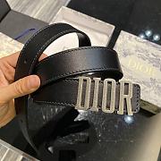 Fortok Dior Saddle Leather Belt Silver Buckle - 1