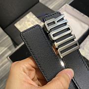 Fortok Dior Saddle Leather Belt Silver Buckle - 4