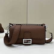 Fortok Fendi Baguette Dark Brown Bag 8610 28x6.5x15cm - 1