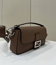 Fortok Fendi Baguette Dark Brown Bag 8610 28x6.5x15cm - 5