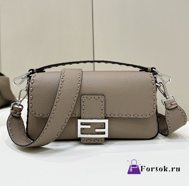 Fortok Fendi Baguette Grey Bag 8610 28x6.5x15cm - 1