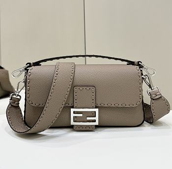 Fortok Fendi Baguette Grey Bag 8610 28x6.5x15cm