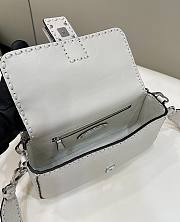 Fortok Fendi Baguette White Bag 8610 28x6.5x15cm - 5