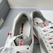 Fortok Prada Prada America's Cup Biker Fabric Sneakers White - 5