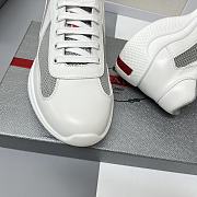 Fortok Prada Prada America's Cup Biker Fabric Sneakers White - 2