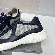 Fortok Prada Prada America's Cup Biker Fabric Sneakers Dark Blue - 3