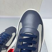 Fortok Prada Prada America's Cup Biker Fabric Sneakers Dark Blue - 2