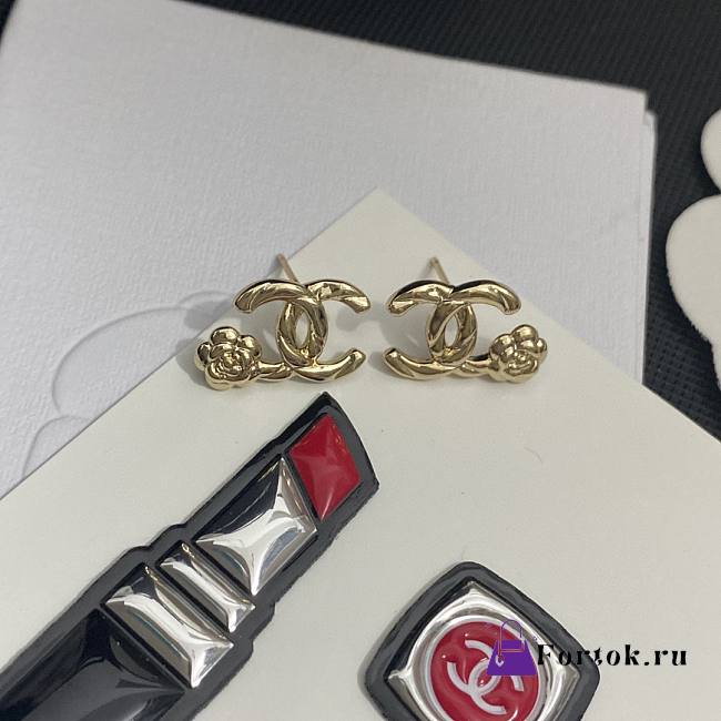 Fortok Chanel Camellia Letter Earrings - 1