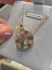 Fortok Cartier Love Necklace Diamond Paved Cartier Gold / Silver - 1