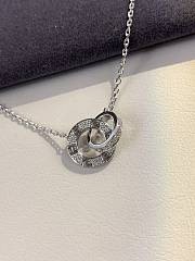 Fortok Cartier Love Necklace Diamond Paved Cartier Gold / Silver - 4