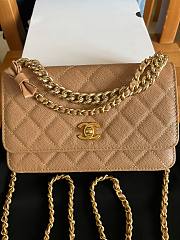 Fortok Chanel Handle Bag Beige A96068 17cm - 1