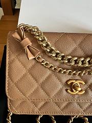 Fortok Chanel Handle Bag Beige A96068 17cm - 4