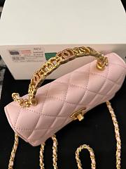 Fortok Chanel Handle Bag Light Pink A96068 17cm - 6