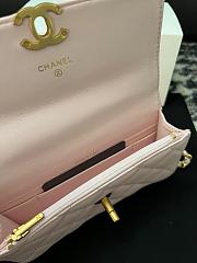 Fortok Chanel Handle Bag Light Pink A96068 17cm - 4