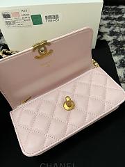 Fortok Chanel Handle Bag Light Pink A96068 17cm - 3