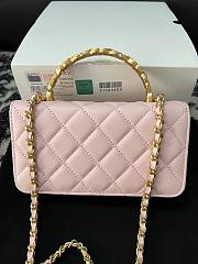 Fortok Chanel Handle Bag Light Pink A96068 17cm - 2