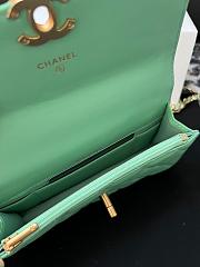 Fortok Chanel Handle Bag Green A96068 17cm - 6