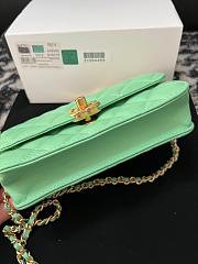 Fortok Chanel Handle Bag Green A96068 17cm - 5