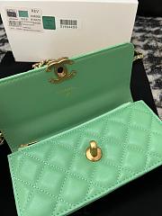 Fortok Chanel Handle Bag Green A96068 17cm - 2