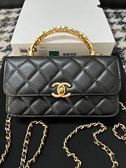 Fortok Chanel Handle Bag Black A96068 17cm - 1