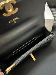 Fortok Chanel Handle Bag Black A96068 17cm - 6