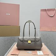 Fortok Miu Miu 24SS Baguette Bag Grey 28.5x8x17cm - 1