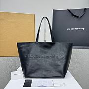 Fortok Alexander Wang Punch Wax Tote Bag Black 32x23x24cm - 1