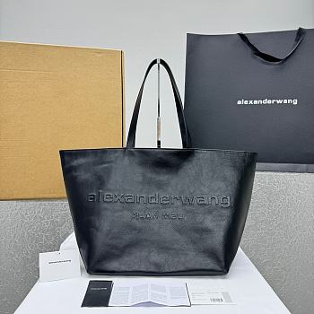 Fortok Alexander Wang Punch Wax Tote Bag Black 32x23x24cm