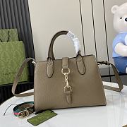 Fortok Gucci Small Tote Bag Beige With Hook Closure 24x17.5x8.5cm - 1