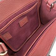 Fortok Gucci Small Tote Bag Burgundy With Hook Closure 24x17.5x8.5cm - 5