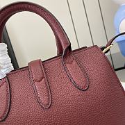 Fortok Gucci Small Tote Bag Burgundy With Hook Closure 24x17.5x8.5cm - 4