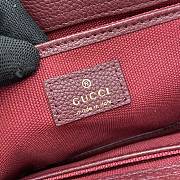 Fortok Gucci Small Tote Bag Burgundy Rosso Ancora Leather With Hook Closure 24x17.5x8.5cm - 4