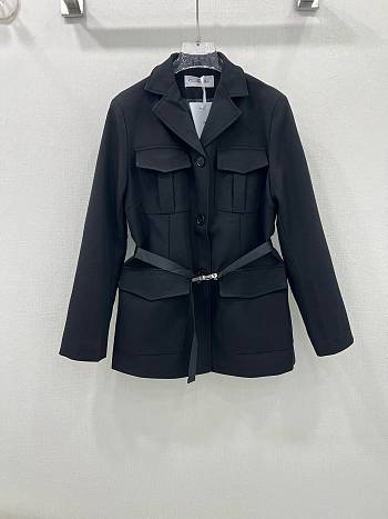 Fortok Dior Belt Jacket Black 