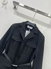 Fortok Dior Belt Jacket Black  - 3