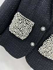 Fortok Chanel Lapel Pearl Pocket Jacket  - 5